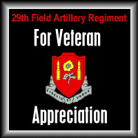 29th Field Artillery Regiment for Veteran Appreciation